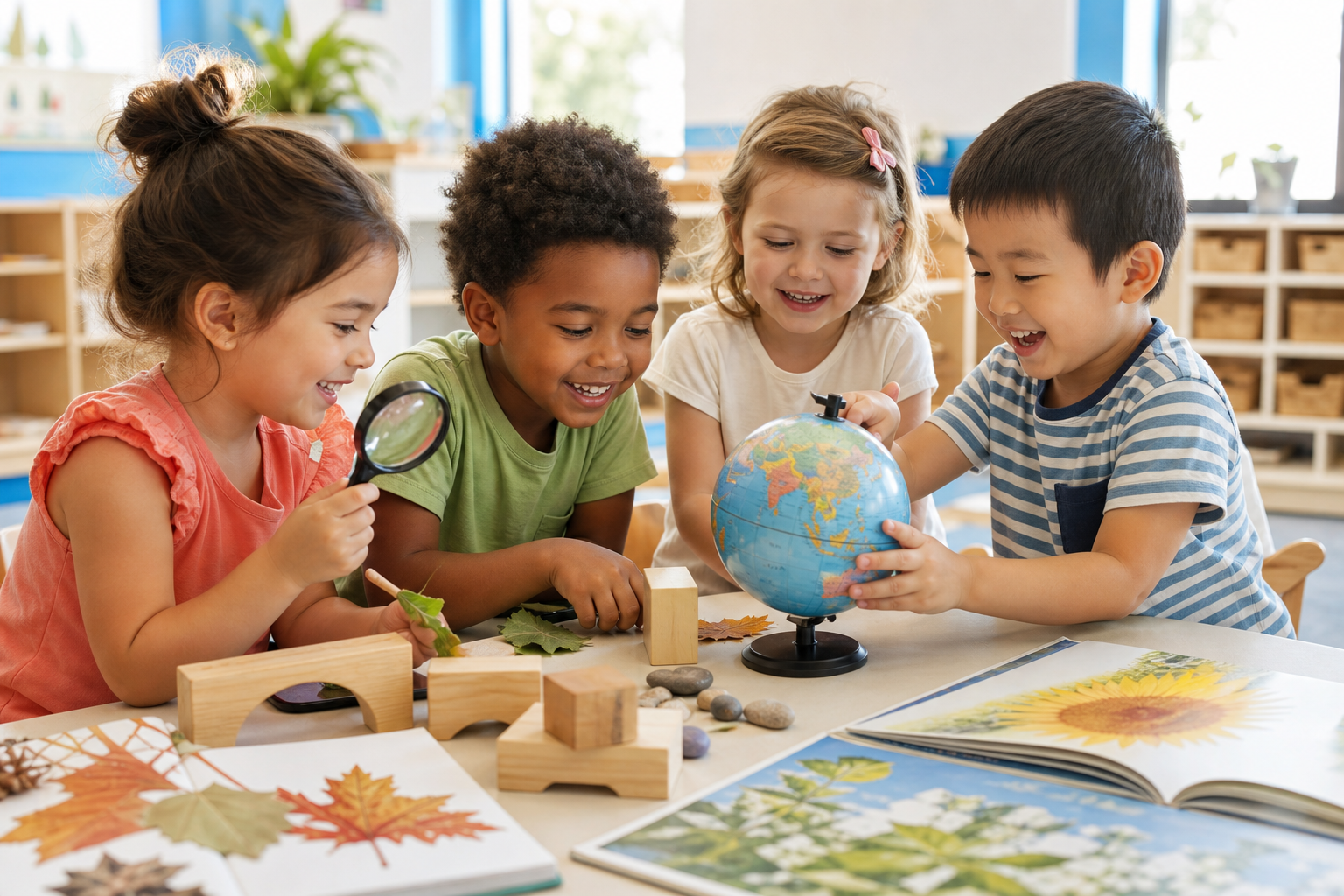 Kids exploring the world