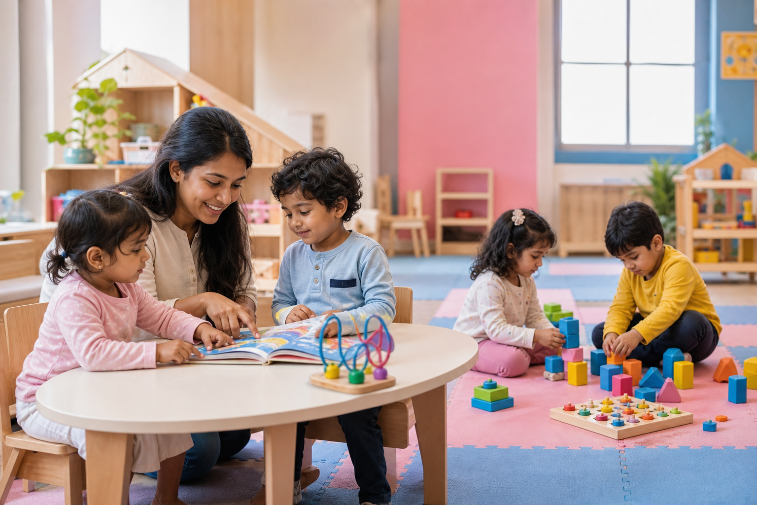 Children enjoying daycare activities